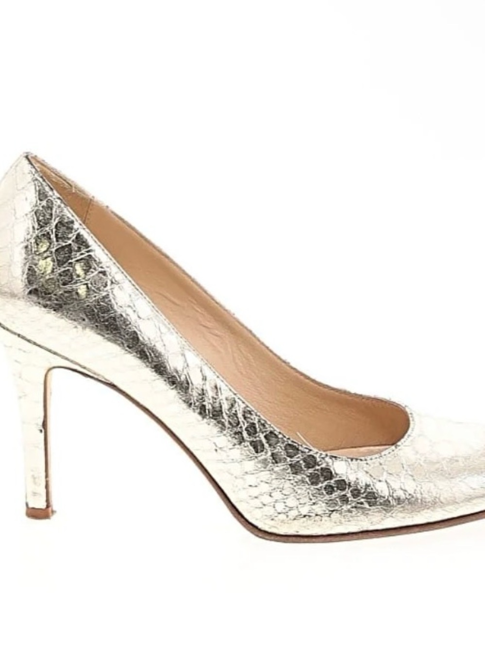 Kate Spade Gold Silver Textured Round Toe Pump - Women's Dress Heel